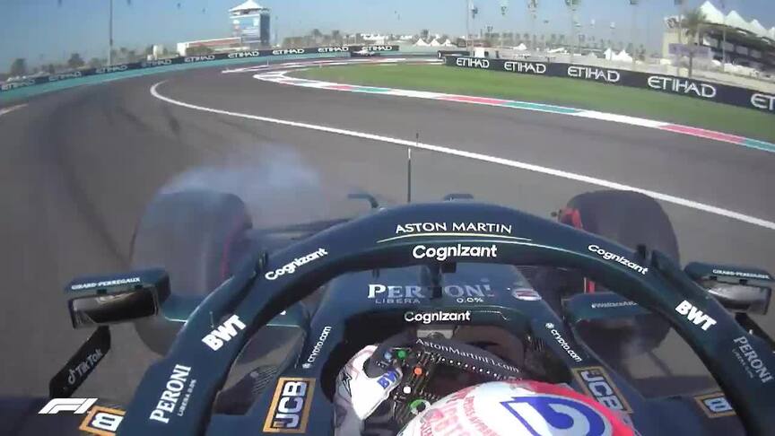 2021 Abu Dhabi GP FP1: Vettel slides after big snap at Turn 15