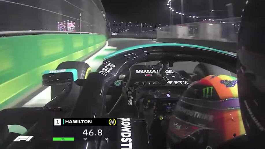 2021 Saudi Arabian GP FP2: Onboard for Lewis Hamilton’s fastest lap