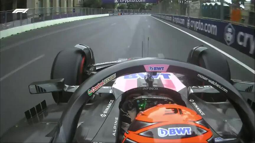 Azerbaijan GP FP3: Ocon stops on track to bring out red flags in final practice