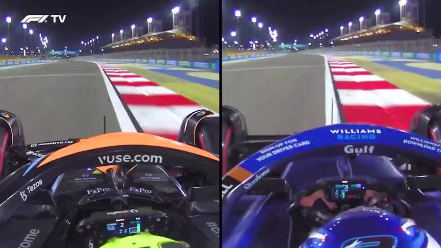 SIDE-BY-SIDE: Norris and Sargeant post identical lap times in Bahrain qualifying