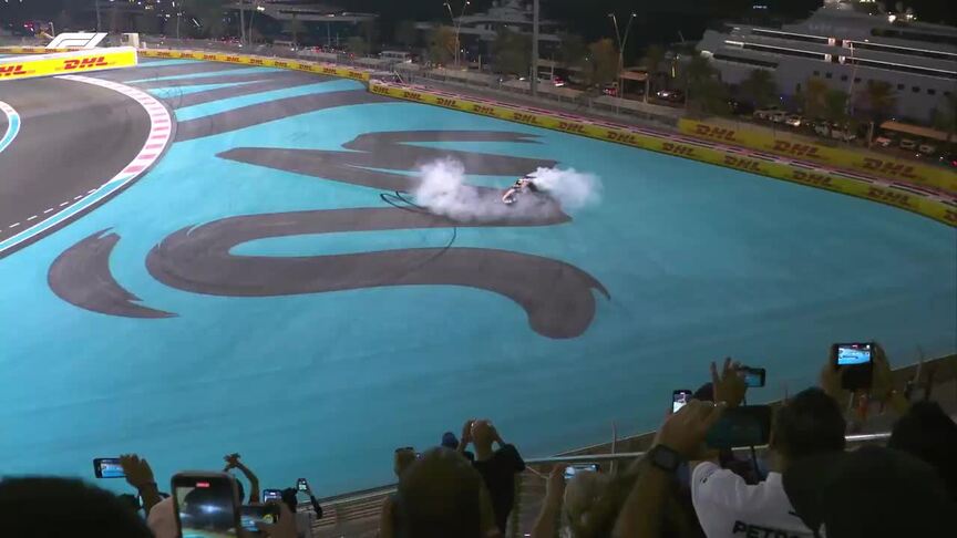 2022 Abu Dhabi Grand Prix: Ricciardo signs off with donuts after final race for McLaren