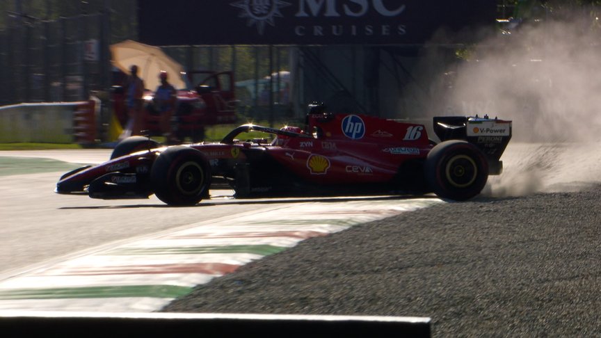 2026 Italian GP FP2: Leclerc catches a spin at Turn 5