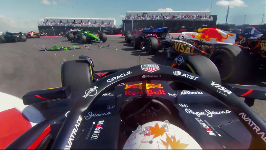 2025 United States GP Sprint: Onboard for Tsunoda’s start as he climbs from P18 to P7