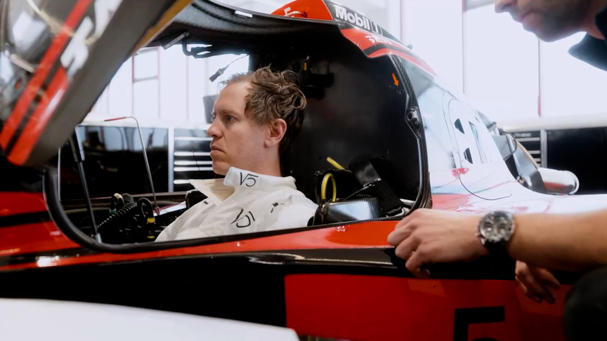 Sebastian Vettel gears up for endurance test drive in Porsche 963