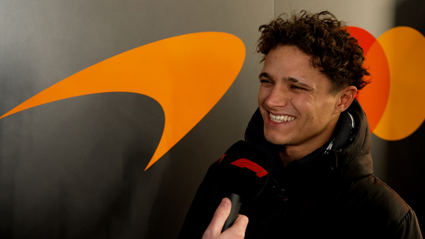 'Unbelievable to see the number 1 in my car' - Norris reviews 'good' first day on track in Barcelona