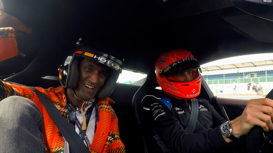 Lawrence Barretto joins Esteban Ocon for hot lap of Silverstone