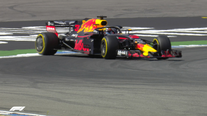 FP2: Ricciardo has a spin at Turn 8