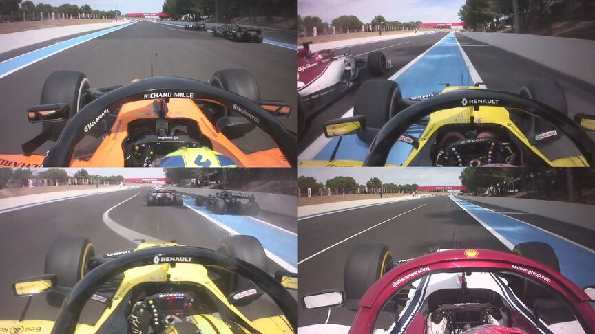 ONBOARD 4-WAY: Check out the dramatic last lap of the French Grand Prix