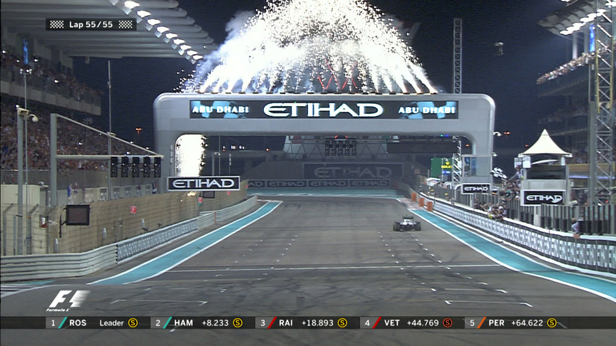 Rosberg makes it three in a row with victory in Abu Dhabi