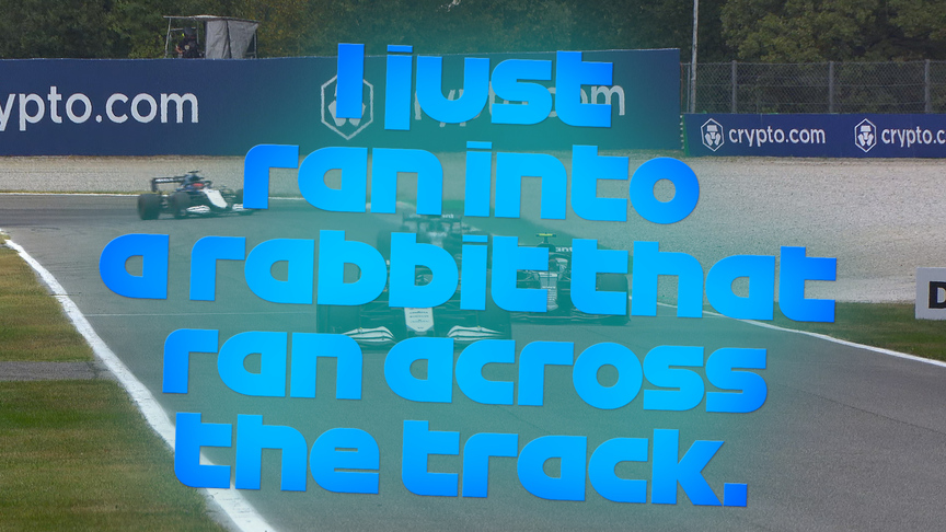 2021 Italian GP Qualifying: Rabbit on track heroically dodges Latifi in Q1