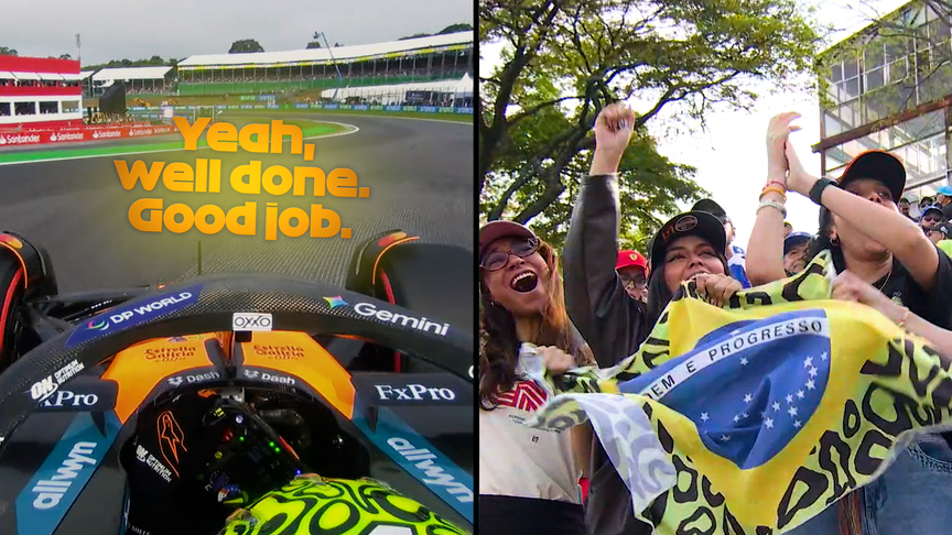 2025 Sao Paulo GP Sprint Qualifying: Norris fans celebrate as he takes pole
