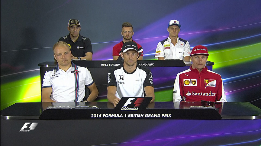 The drivers face the press in Britain