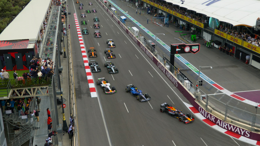 2025 Azerbaijan Grand Prix: Verstappen leads on the race start as Piastri drops to last