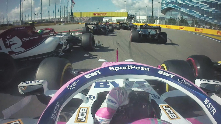The ultimate hypercut from the start of the Russian Grand Prix