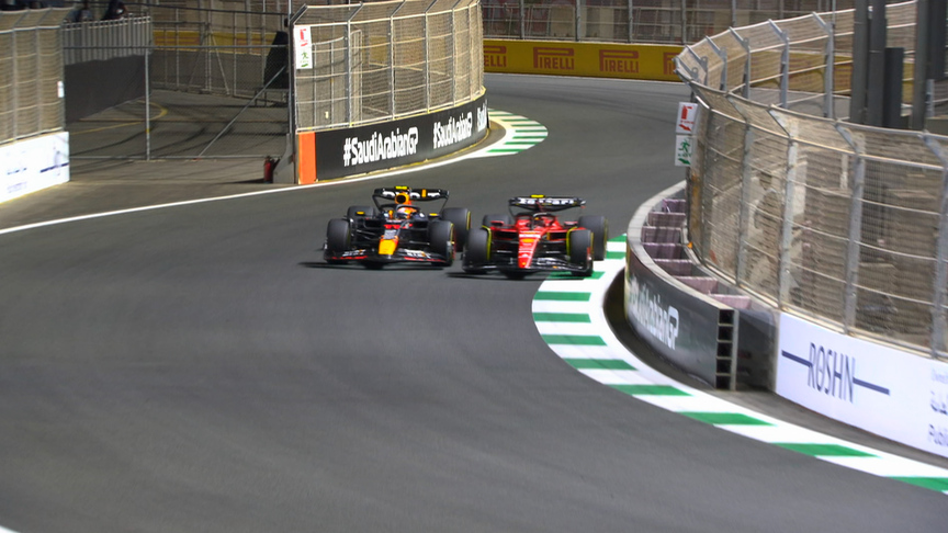 2023 Saudi Arabian GP FP2: Sainz and Perez almost collide in second practice at Jeddah