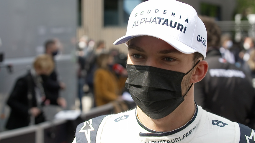 Pierre Gasly 'really happy' after a hard-fought qualifying battle with McLaren in Imola