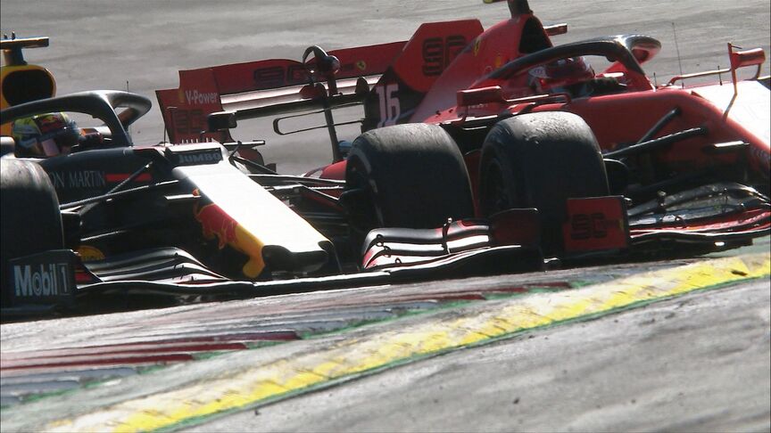 ALL THE ANGLES: Verstappen's dramatic late pass on Leclerc