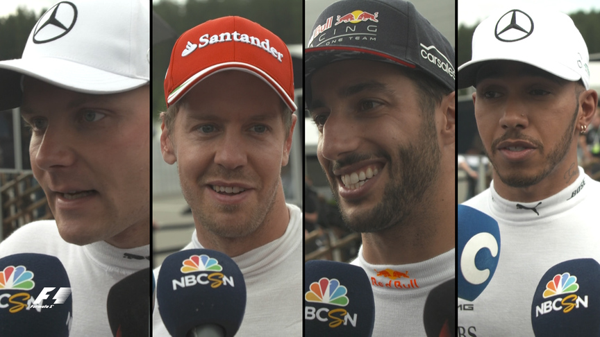 Drivers report back after the race in Austria
