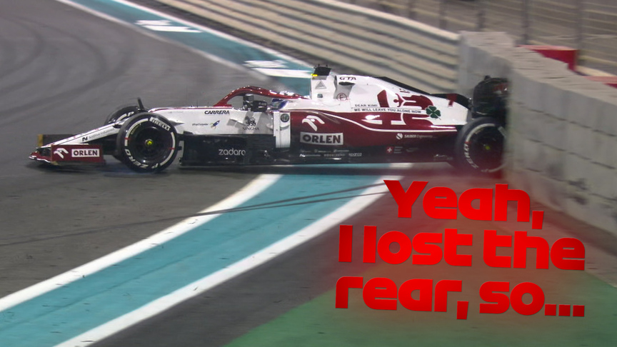 2021 Abu Dhabi GP FP2: Räikkönen smashes into barriers at Yas Marina