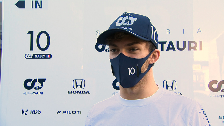 Pierre Gasly reacts to fire that ended his Portugal practice