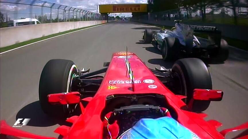 Classic onboard: Hamilton and Alonso play cat and mouse