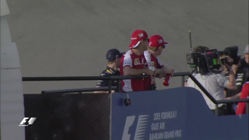 The drivers' parade in Bahrain