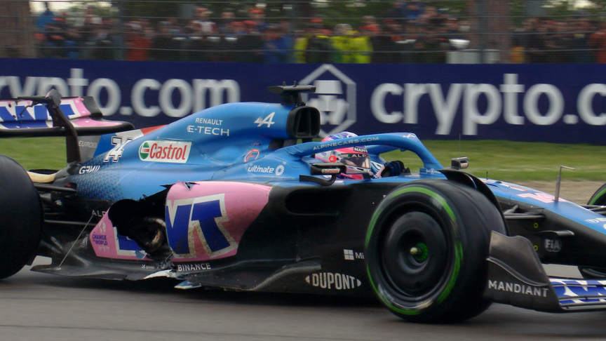 2022 Emilia Romagna Grand Prix: Fernando Alonso retires after sidepod rips off