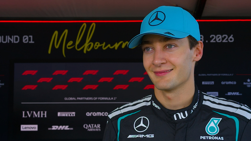 Russell ‘really proud’ as he leads home Mercedes 1-2 in the season opener