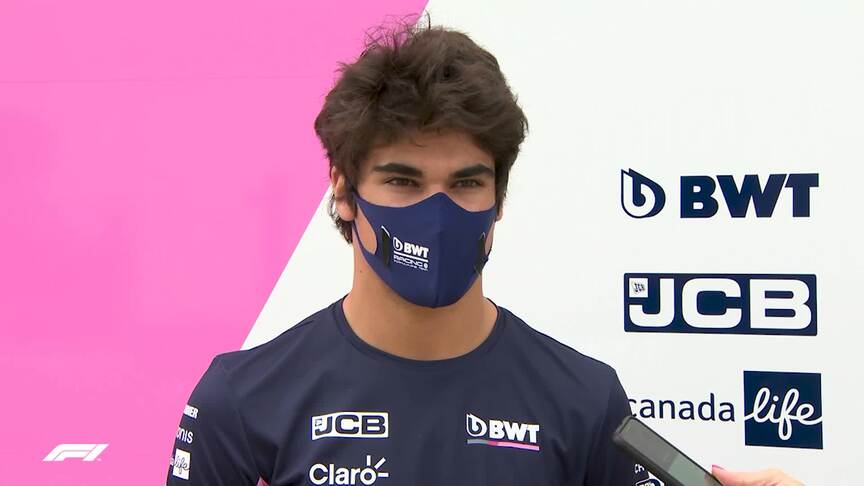 Lance Stroll feels happy with his pace on a 'positive Friday'