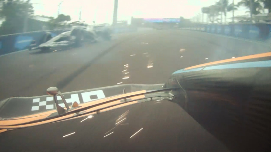 2022 Miami Grand Prix: Onboard for Norris contact with Gasly