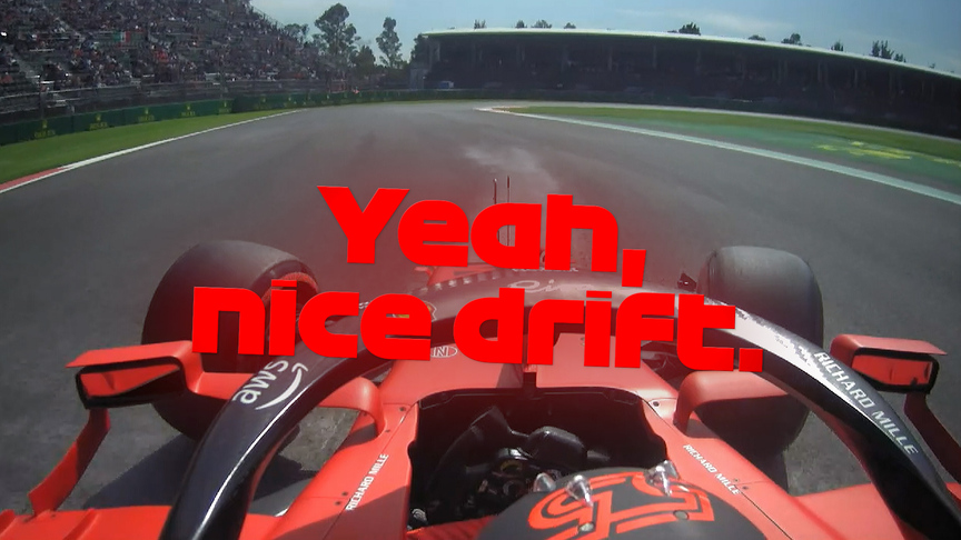 2021 Mexico City GP FP3: Carlos Sainz slides on oil patch in FP3