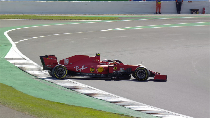 Great Britain FP2: Leclerc spins at Turn 4
