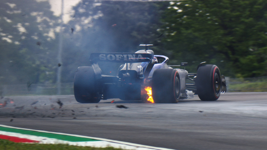 2022 Emilia Romagna GP Qualifying: Alex Albon's brakes catch fire in Q1