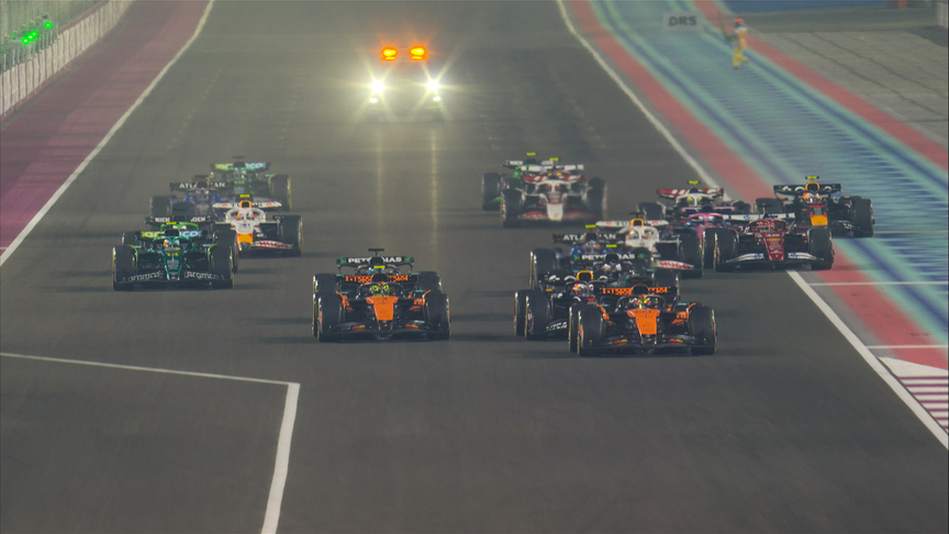 2025 Qatar Grand Prix: Verstappen jumps Norris to snatch P2 on the race start