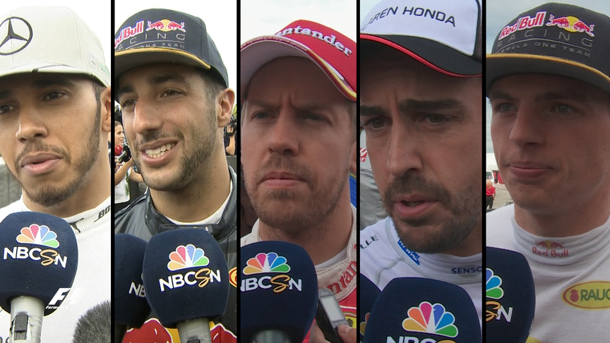 Drivers report back after the race in United States