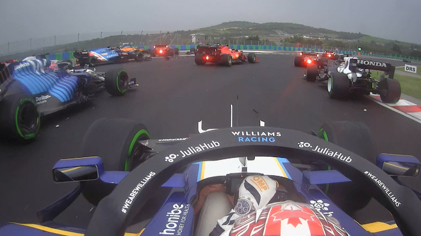 ONBOARD: Latifi gains 12 places with incredible race start at Hungarian Grand Prix