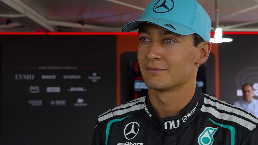 Russell thrilled to be ‘back in this groove and this mojo’ after taking pole in Barcelona