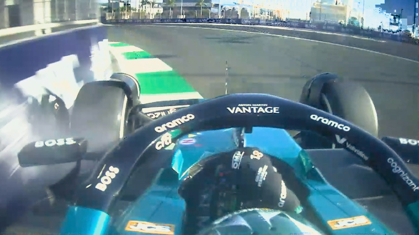 2024 Saudi Arabian GP FP1: Stroll clips the wall in first practice