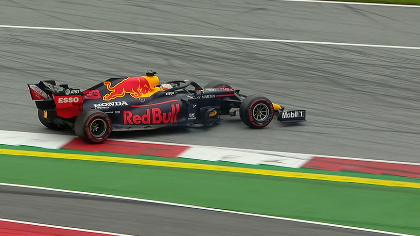 2020 Austrian Grand Prix FP1: Verstappen spins at Turn 1