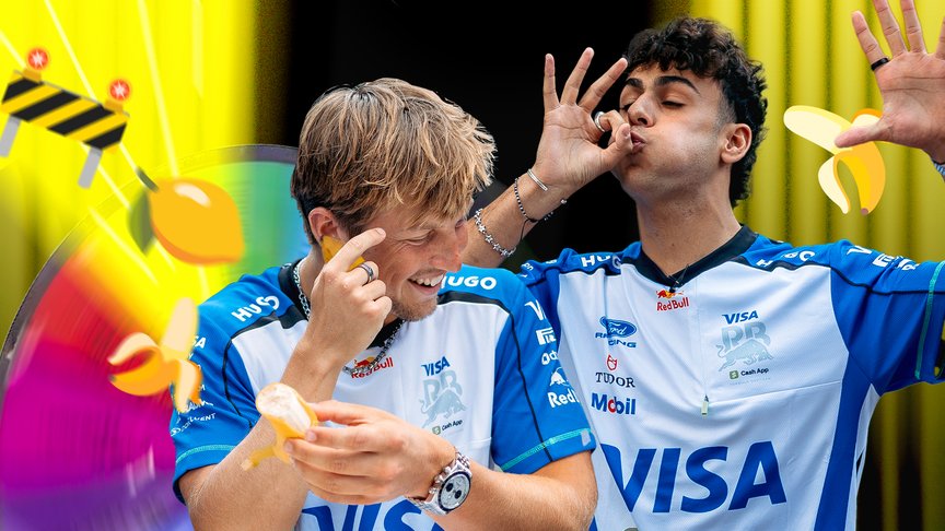 How do Lawson and Lindblad cut a banana? Differently | F1 Grid Games