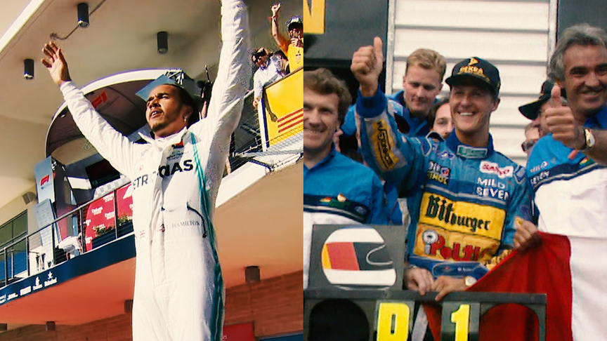 Hamilton & Schumacher: Their first six titles