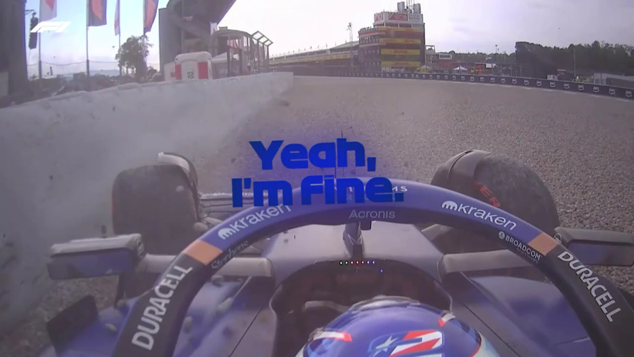 2023 Spanish GP FP3: Sargeant flies off track at the final corner and brings out the red flags