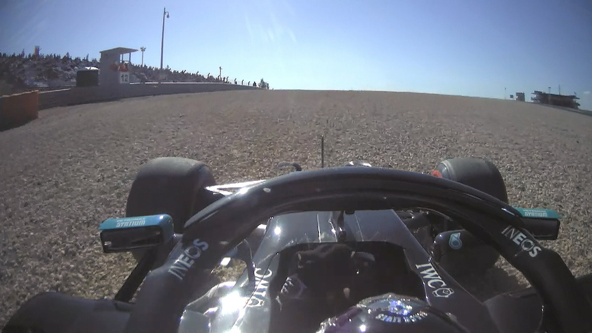 2020 Portuguese GP FP3: Hamilton slides into the gravel at Portimão