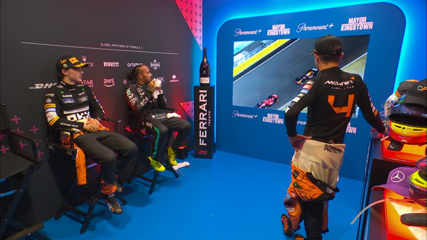 2024 Hungarian Grand Prix: Listen in to the chat from Piastri, Norris and Hamilton in the cool-down room after the race