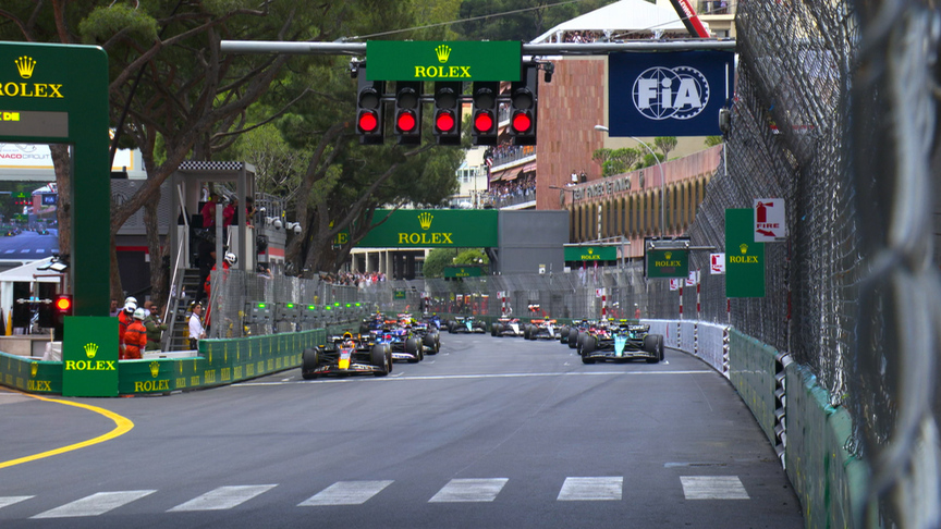 2023 Monaco Grand Prix: Pole-sitter Verstappen keeps his lead ahead of Alonso on the race start