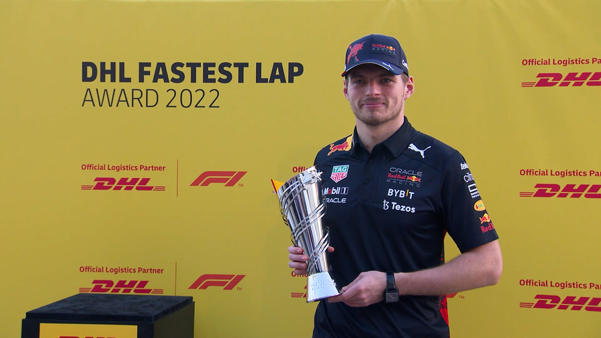 ‘I haven’t won this one before!’ – Verstappen picks up the DHL Fastest Lap Award for 2022