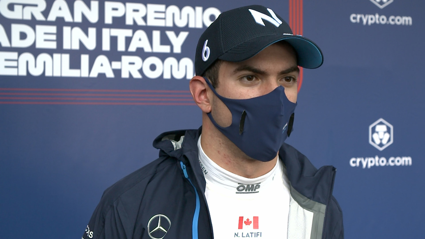 Latifi 'struggling to get feel' of Williams in the wet at Imola