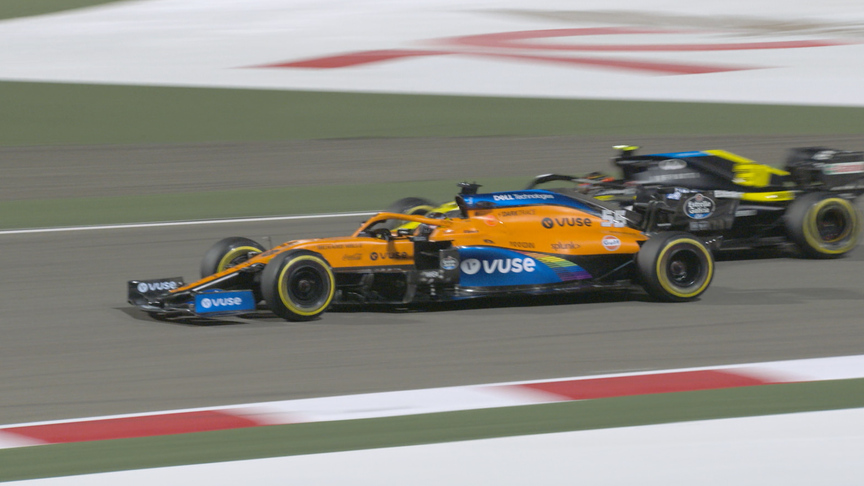 2020 Bahrain Grand Prix: Sainz passes Ricciardo and Ocon