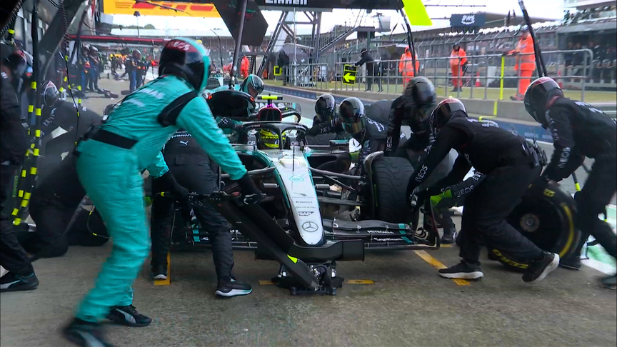 2024 British Grand Prix: Mercedes pull off slick double stack pit stop for Hamilton and Russell