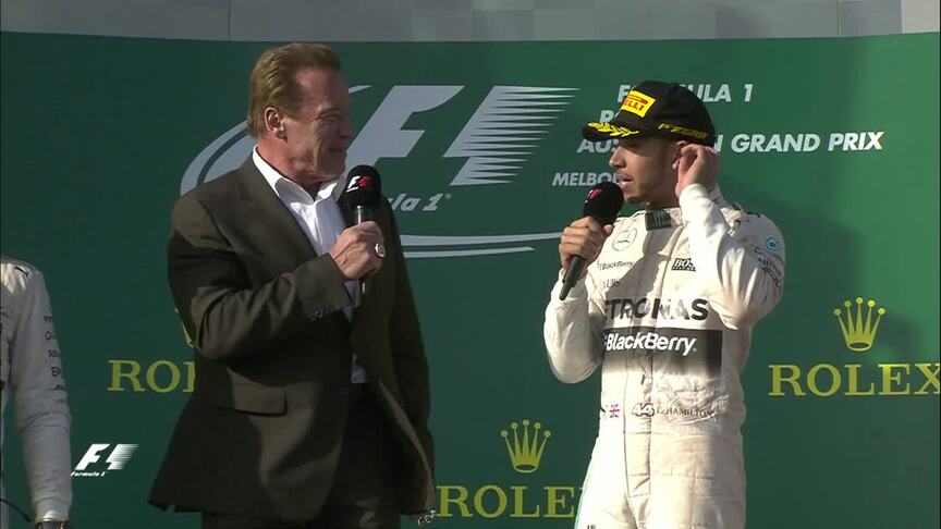 Lewis tells Arnie "I'll be back"